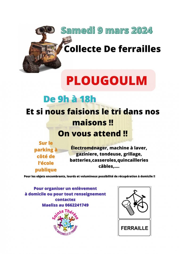 Collecte de ferrailles pour l'APEL